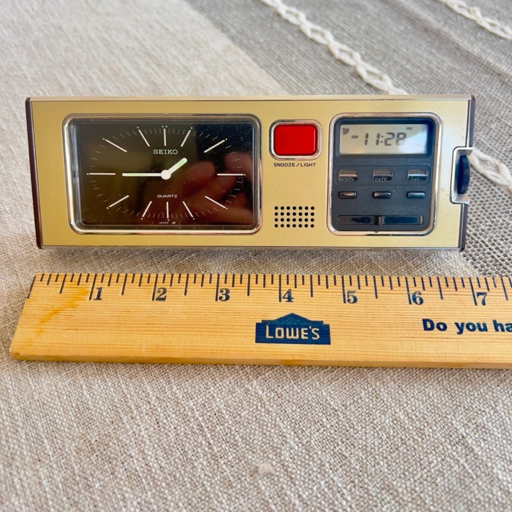 Rare Highly Collectible Vintage Seiko SP304F  72104 Desk/Travel Alarm Clock
